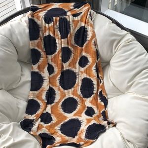 Maeve Anthropologie Black/mustard maxi skirt large